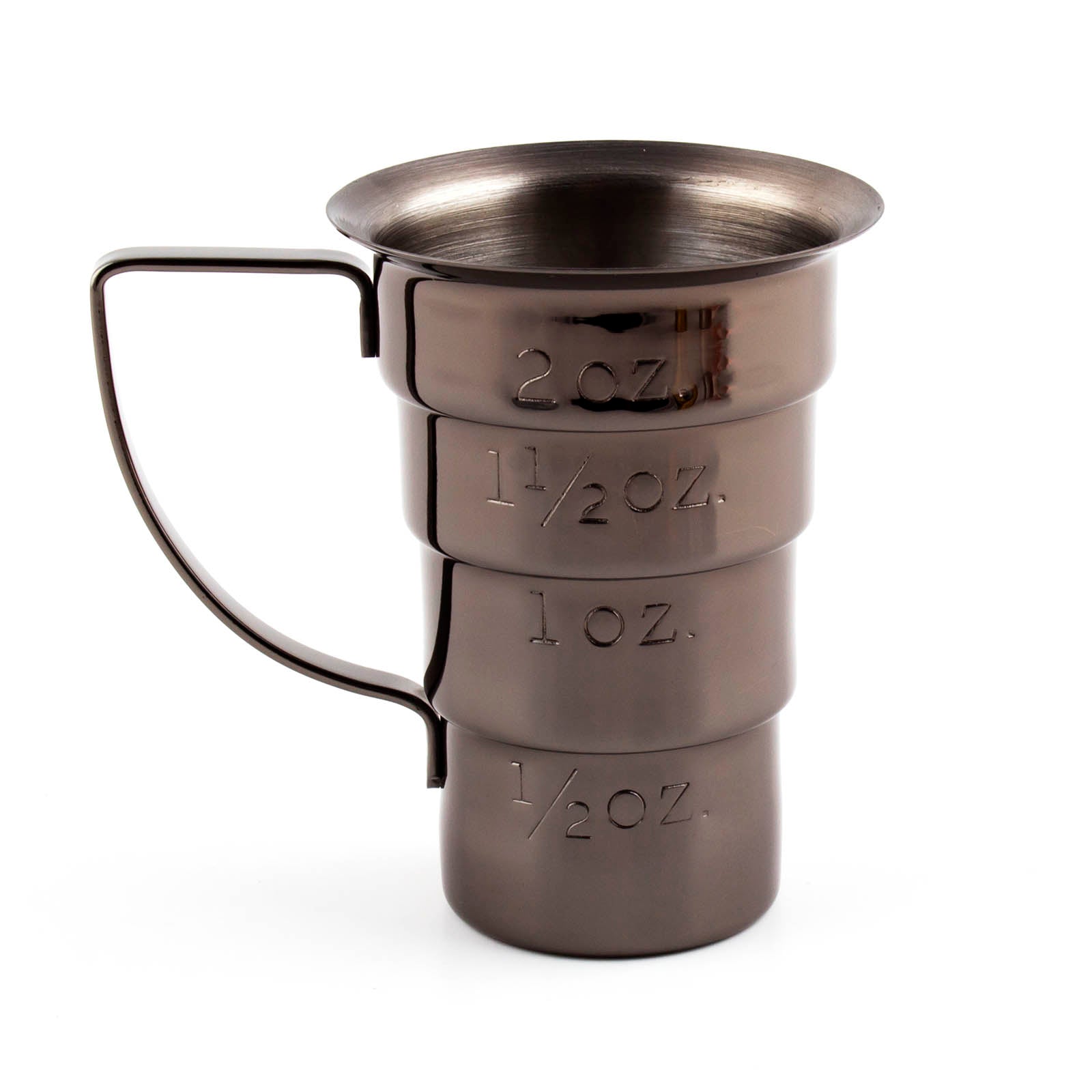Olea™ Multi Stepped Jigger with Handle - 3-Piece Measuring Cup Set for Cocktails, Bartending & Mixing Drinks - Perfect for Home Bars, Professional Bartenders & Party Hosting