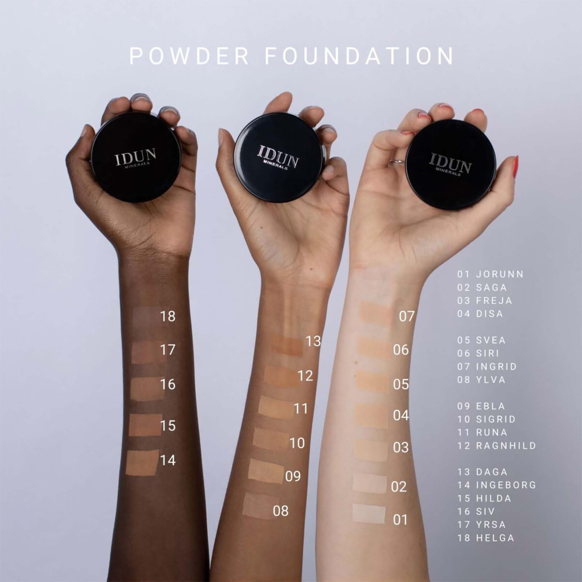 Mineral Powder Foundation - Long-Lasting, Lightweight & Smooth Formula for Flawless Skin - Vegan, Cruelty-Free - Shade 021 Ragnhild (0.25 oz) - Perfect for Everyday Wear & Natural Makeup Looks