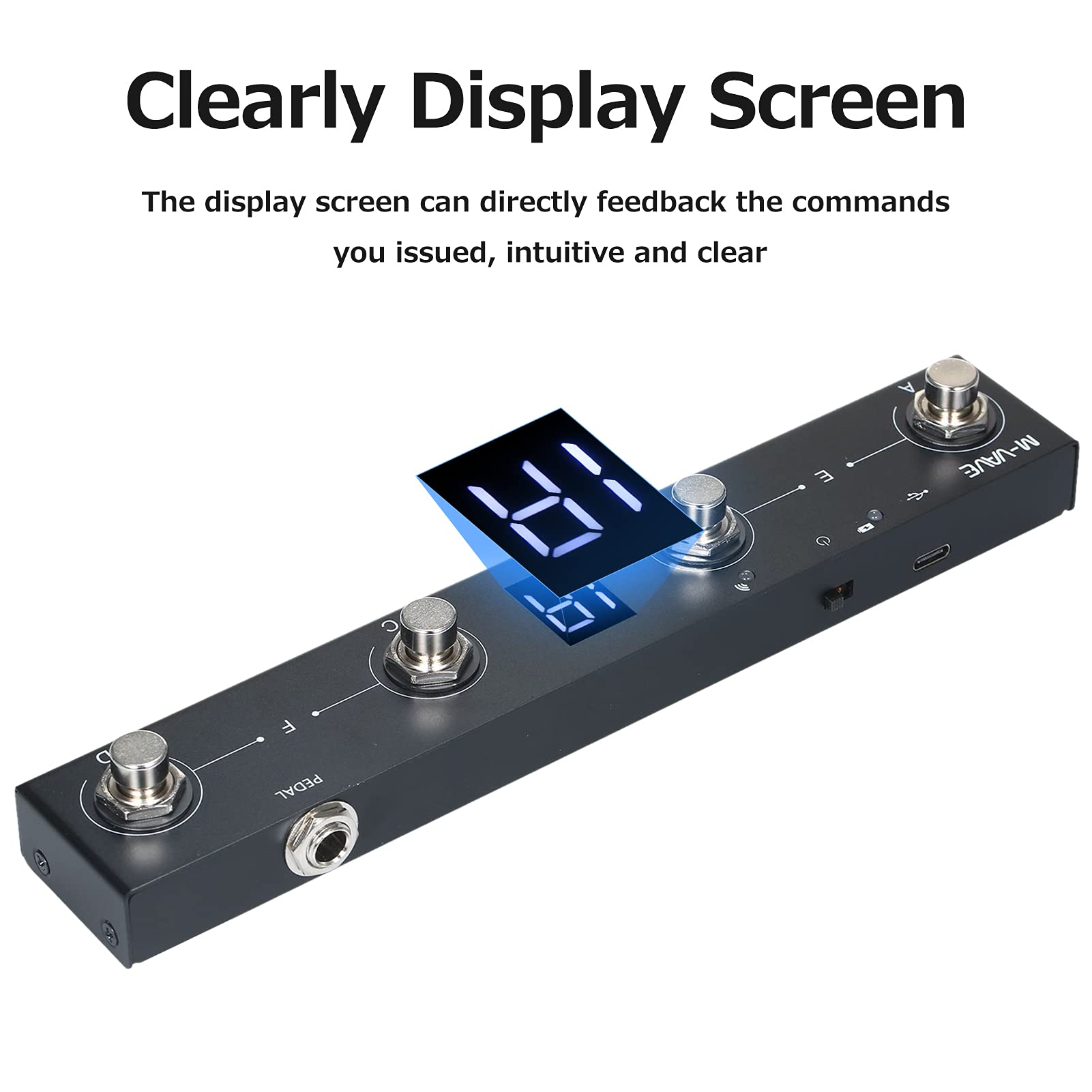 Btuty BT MIDI Foot Controller - Wireless 4-Button Rechargeable MIDI Pedal with APP Control (Chocolate) for Guitar Effects, Music Production & Live Performance