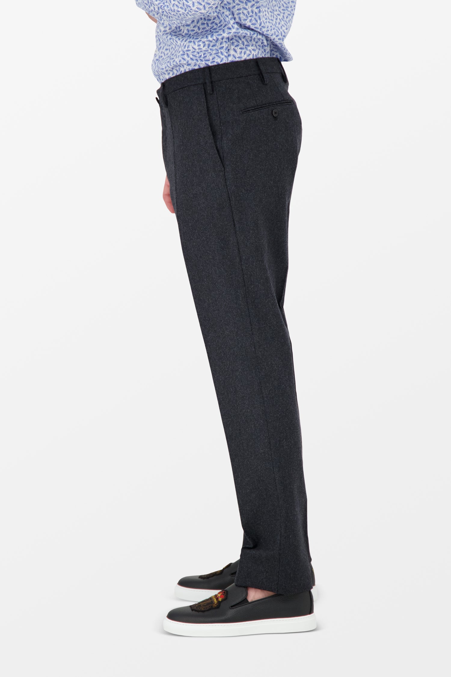 Premium Incotex Dark Grey Dress Pants for Men - Slim Fit Business Trousers for Office & Formal Occasions