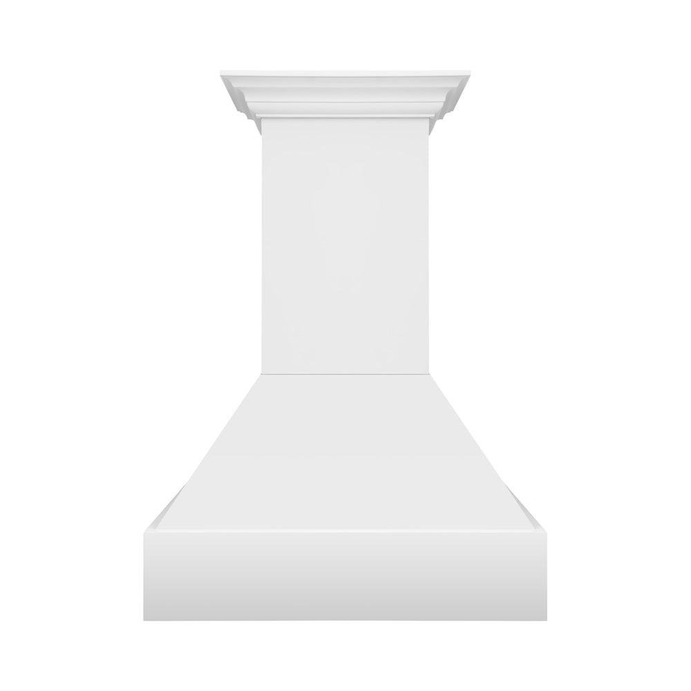 ZLINE 36 Inch Rustic Bright White Wooden Wall Mount Range Hood - 355WW 36 - Modern Kitchen Ventilation for Farmhouse & Rustic Style Homes