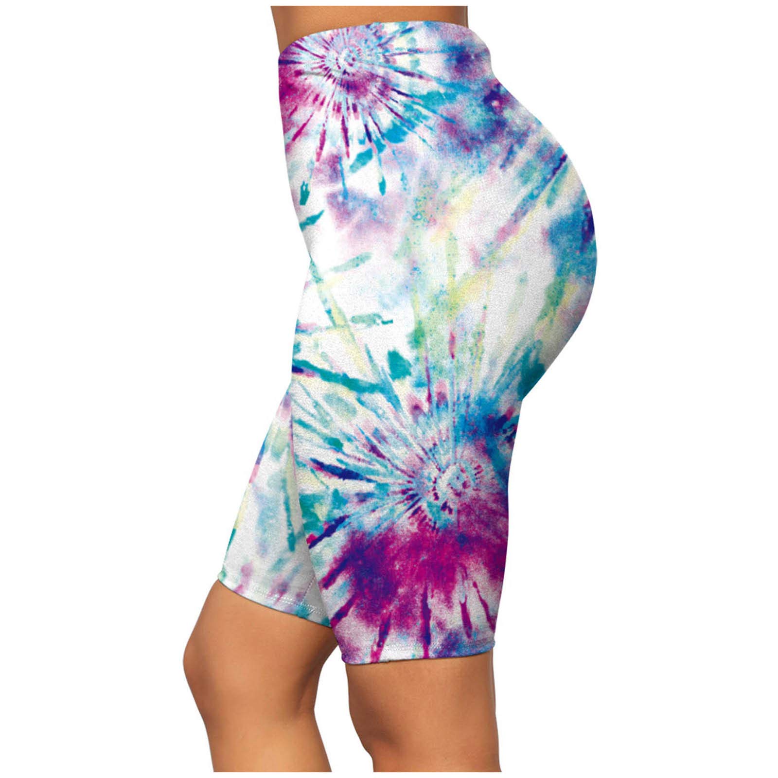 Women's High Waisted Butt Lift Shorts - Summer & Fall Cottagecore Athletic Shorts with Graphic Design for Gym, Running & Casual Wear