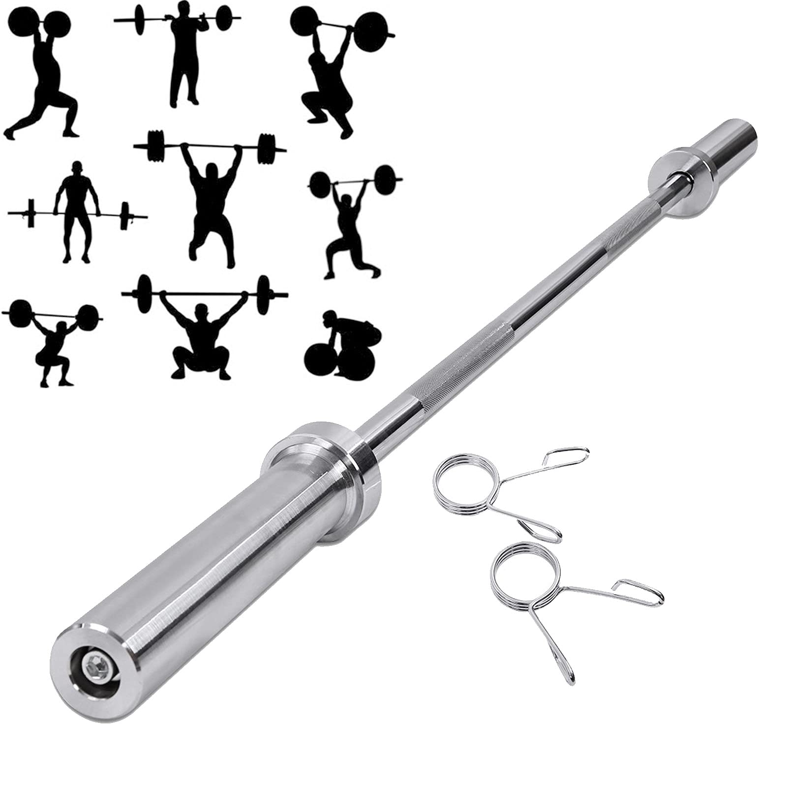 DSVF 5' Olympic Weightlifting Bar - Premium Cross Training Barbell for Weight Lifting, Powerlifting & Home Gym Workouts - 2