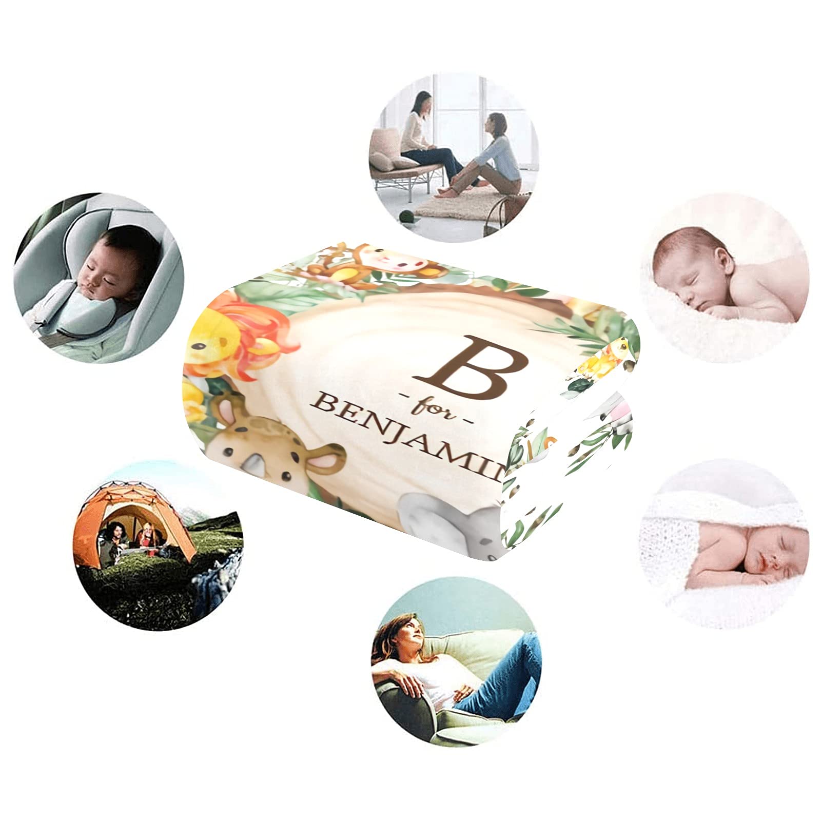 Personalized Baby Name Blanket - Custom Soft Baby Blankets for Boys & Girls - Newborn Gift, Nursery Decor - Perfect for Baby Showers, Christenings & Cozy Naptime