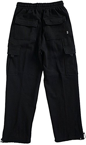 Pro Club Men's Heavyweight Fleece Cargo Pants - Warm Winter Work Pants with Multiple Pockets for Outdoor Activities, Hiking & Casual Wear