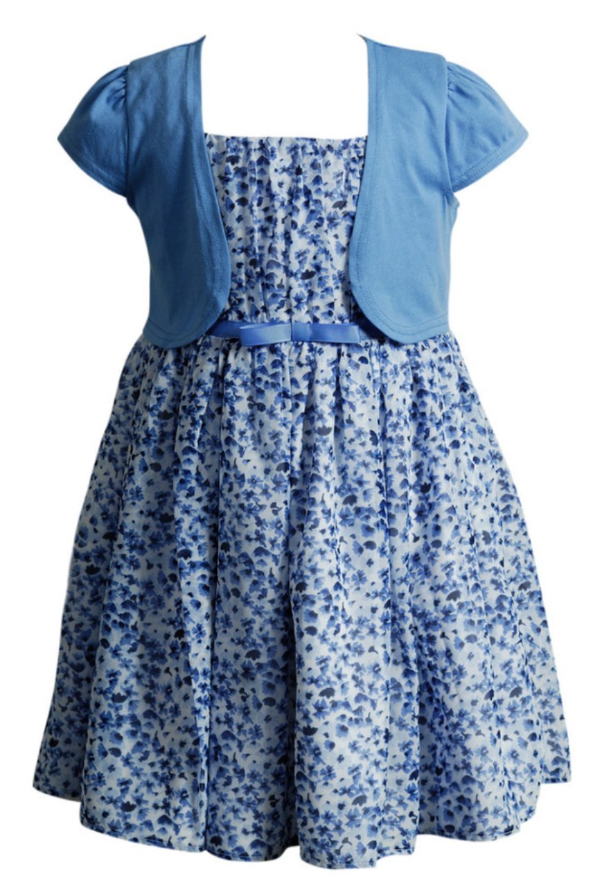 Youngland Girls Floral Dress with Cardigan Set - Cute Spring Summer Outfits for Toddler & Kids - Perfect for Birthday Parties, Easter, Family Photos & Special Occasions