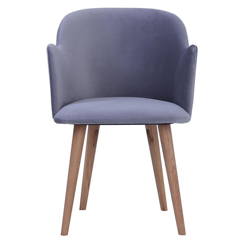 NAYELI Modern Dining Chair - Grey Upholstered Seat - Comfortable & Stylish for Kitchen, Dining Room, or Home Office