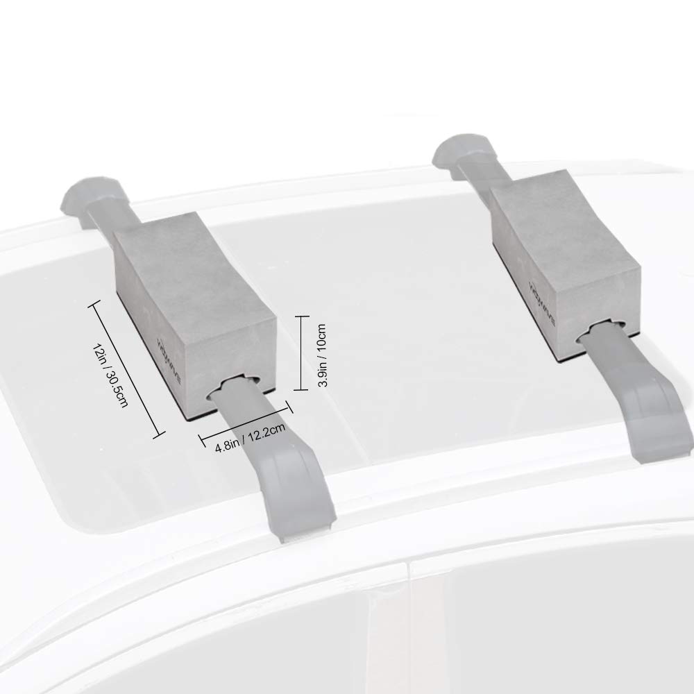 WOOWAVE Deluxe Universal Kayak Carrier Kit - Soft Foam Roof Rack Pads (12 inches) with Tie-Downs for Cars & SUVs | Perfect for Kayaking, Canoeing & Water Sports Adventures