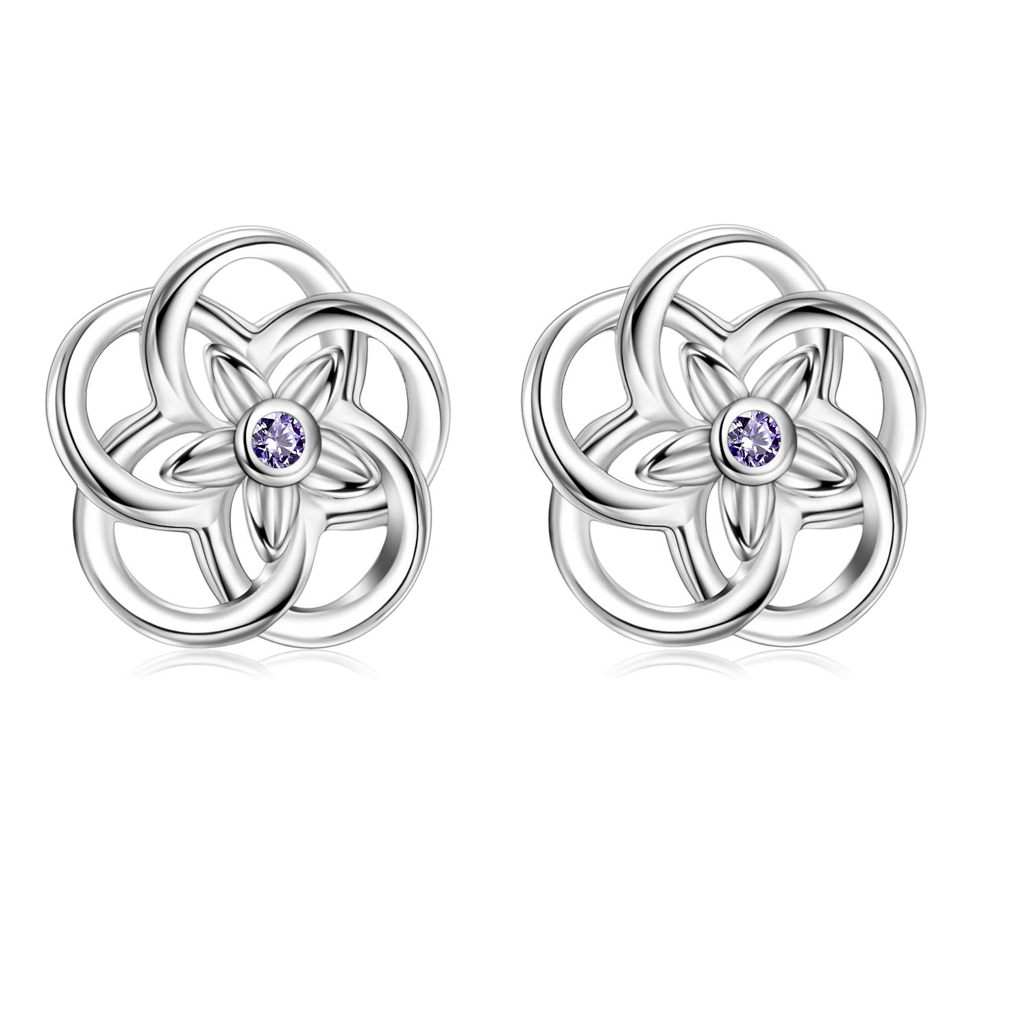 YFN Sterling Silver Butterfly Flower Heart Bar Stud Earrings for Women - Elegant & Dainty Jewelry for Everyday Wear, Parties & Gifts