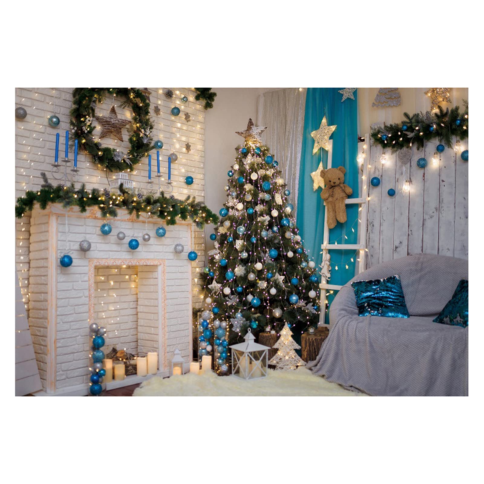 Christmas Backdrop - Wrinkle-Free Santa Claus Fabric Background for Holiday Parties & Events (80x120cm) - Perfect for Christmas Decorations, Photo Booths, and Festive Celebrations