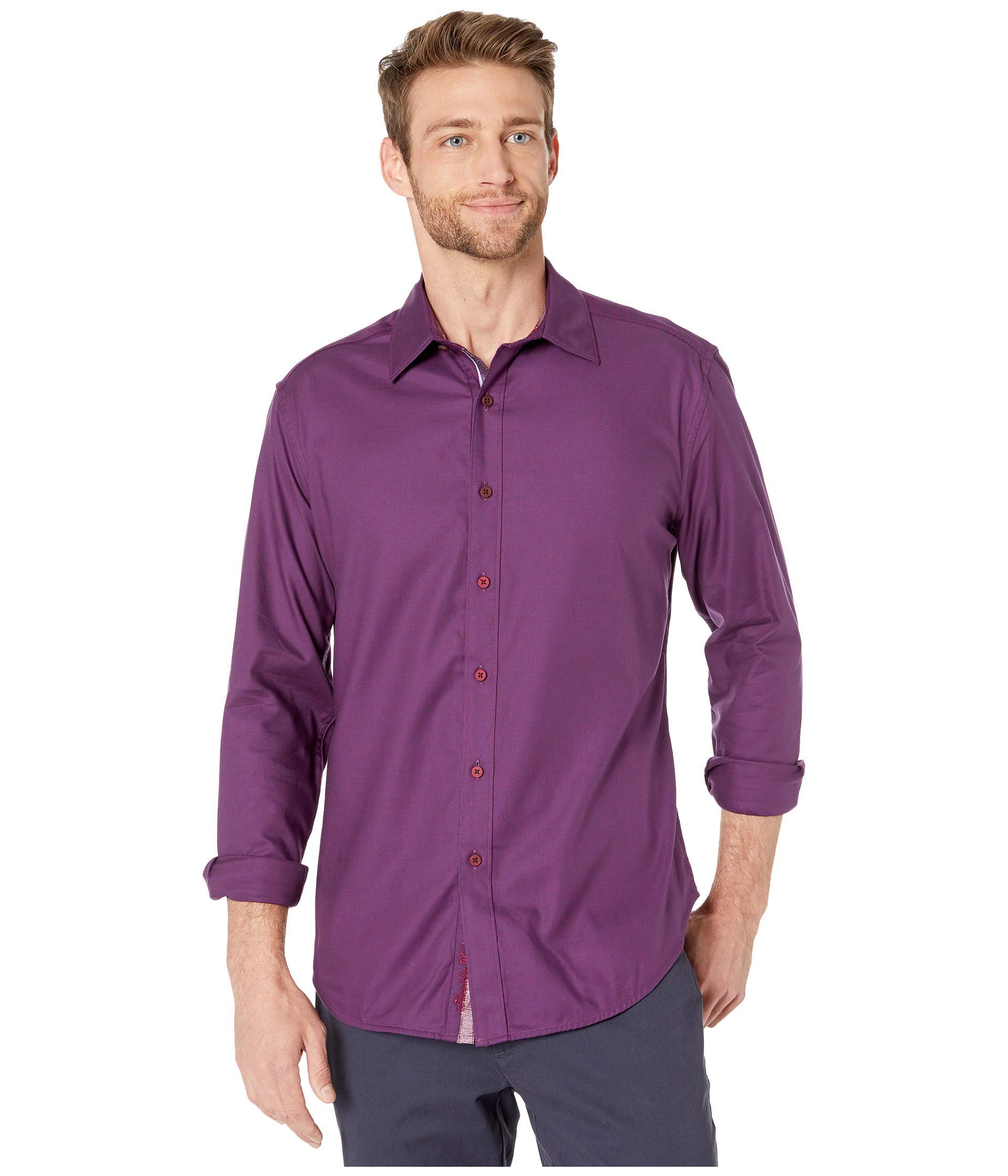 Robert Graham Men's Hearst Long Sleeve Woven Shirt - Casual Button Down Dress Shirt for Business, Office & Special Occasions