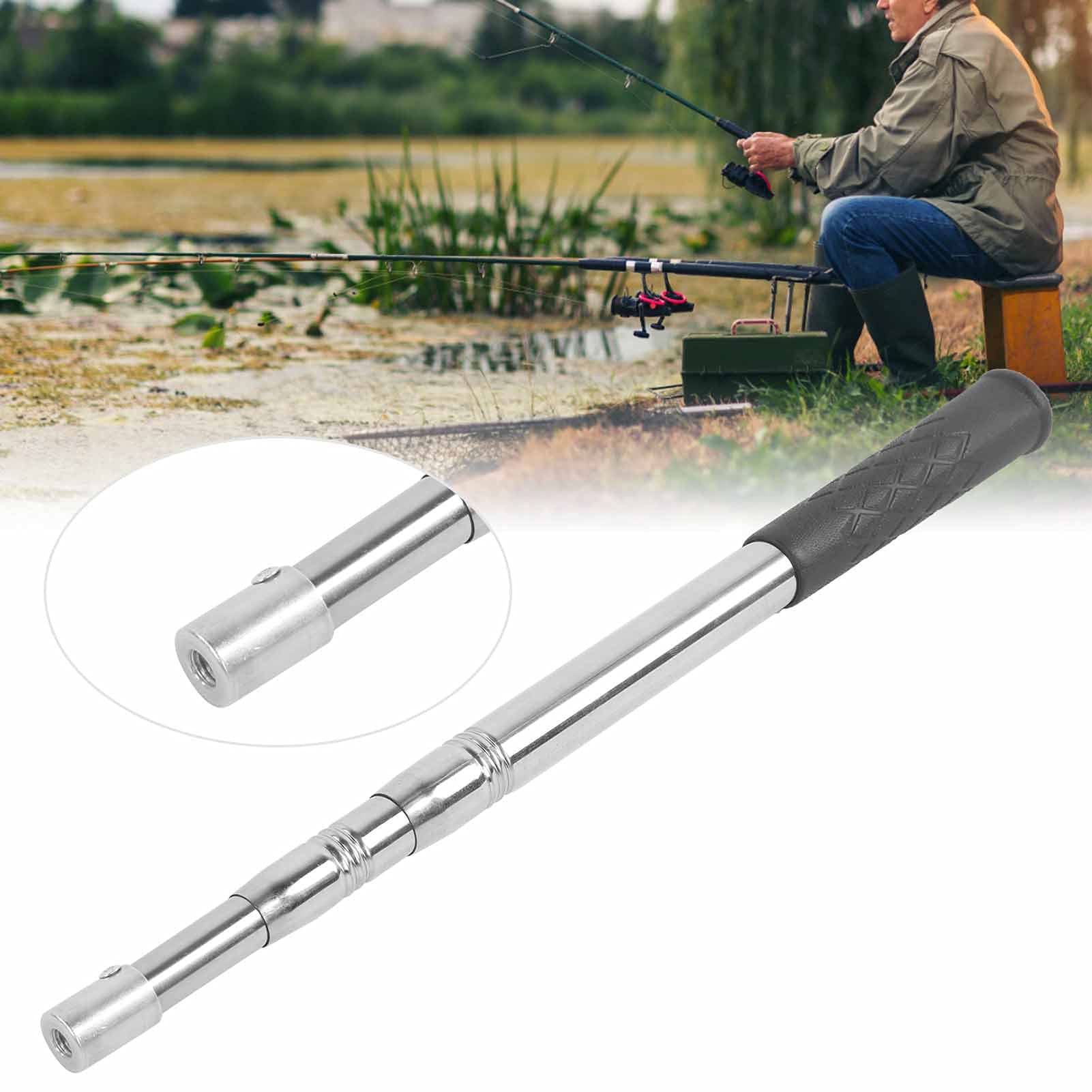 Telescopic Fishing Net Pole - Extendable Handle with Wear-Resistant Net Head for Ice Fishing and Scooping | Durable & Portable for Outdoor Fishing Trips
