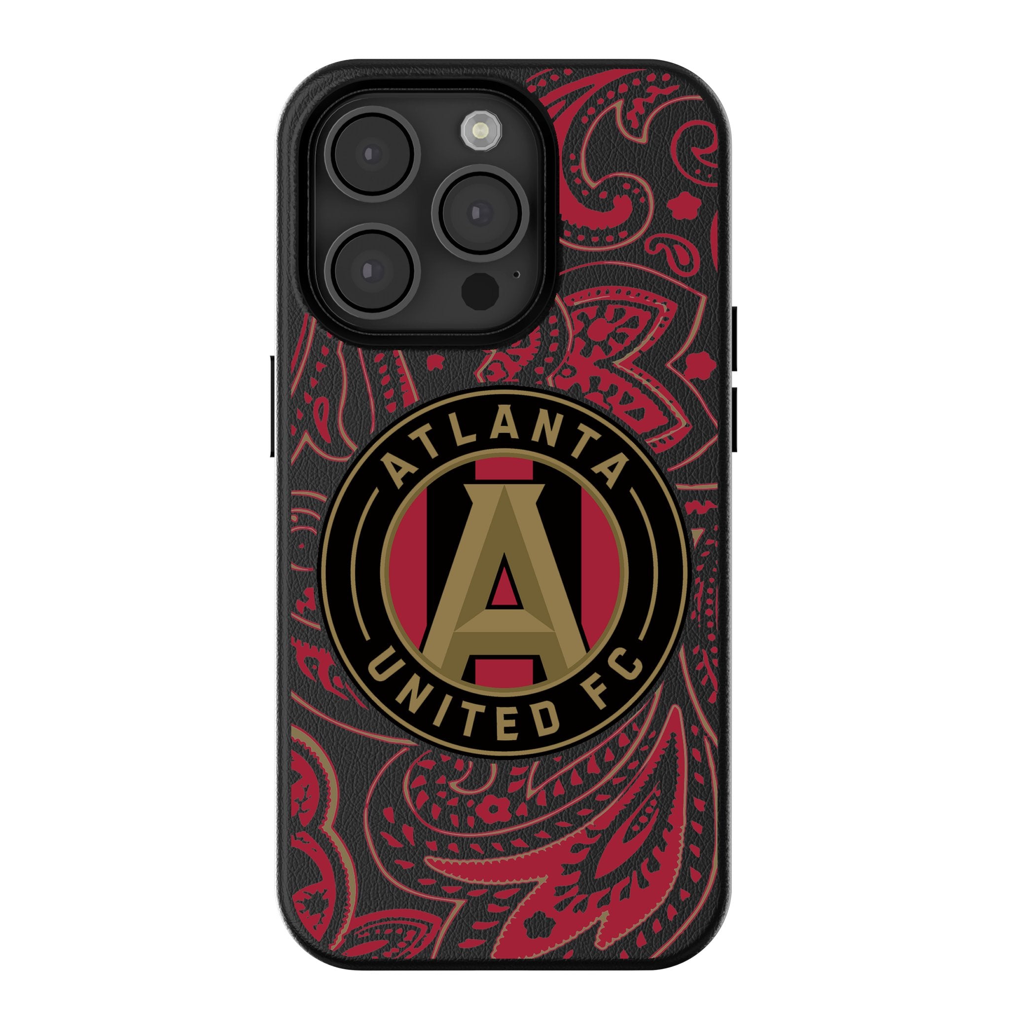 Atlanta United FC Paisley Pattern MagSafe Compatible iPhone Case for Apple iPhone 13/14/15 Pro Max - Perfect for Soccer Fans & Game Day Protection