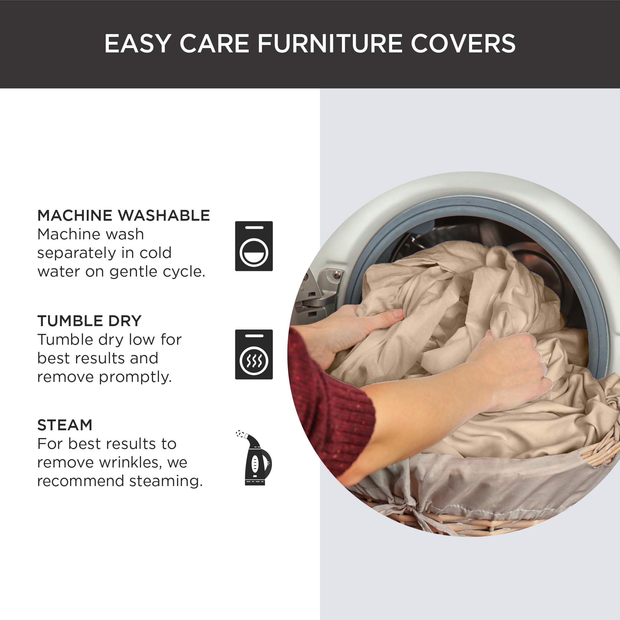 SureFit Stretch Jacquard Damask 2-Piece Sofa Slipcover - Oyster Color - Fits Most Couches & Loveseats - Easy Installation for Living Room Furniture Protection