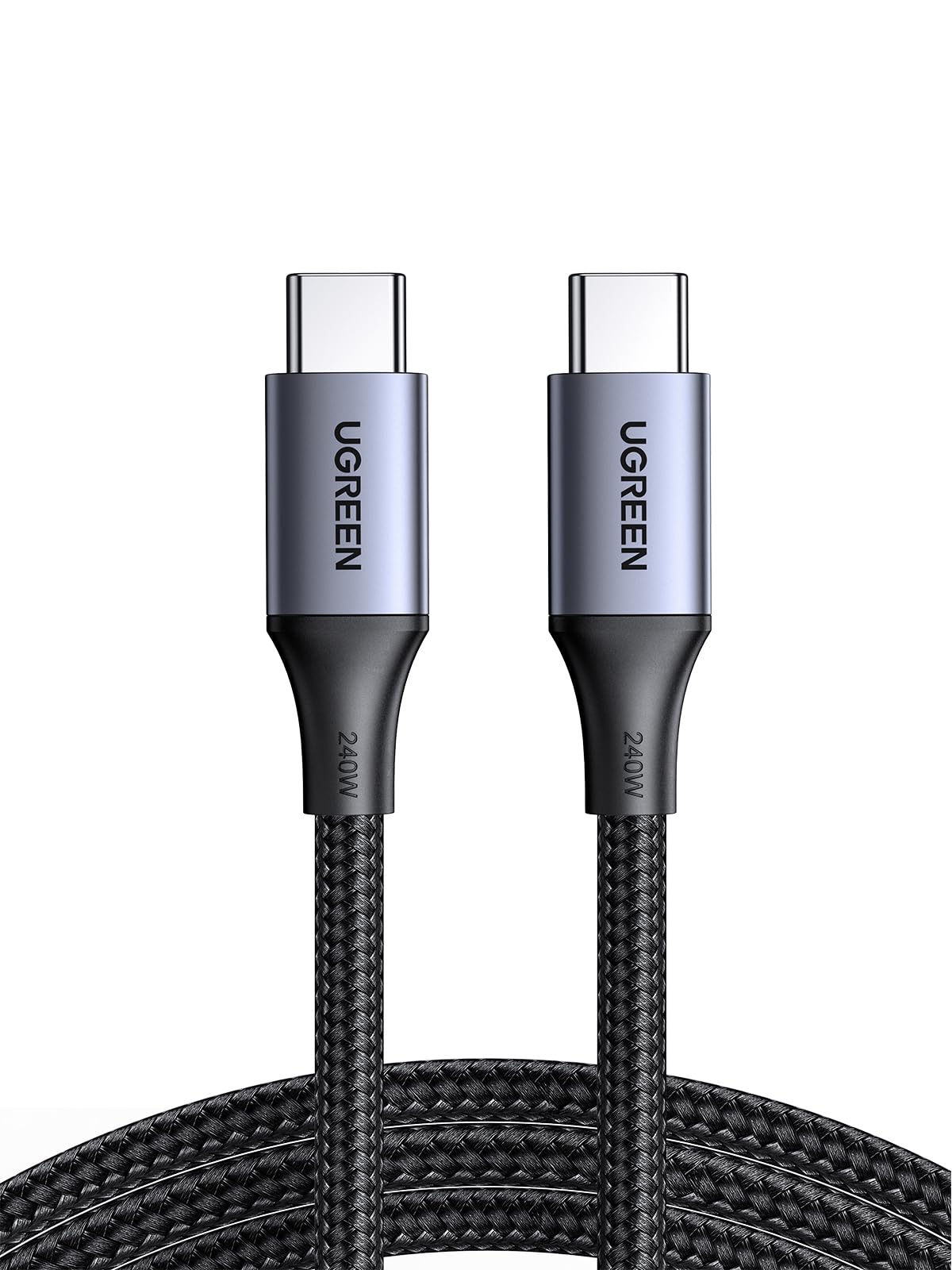 UGREEN 240W USB C to USB C Cable - PD 3.1 Fast Charging Cable 48V 5A with Nylon Braiding - Compatible with MacBook Pro/Air, iPhone 16/15, iPad, Galaxy S25/S24/S23 Ultra - 3ft USB 2.0 Type C Cord for Fast Charging at Home, Office or Travel