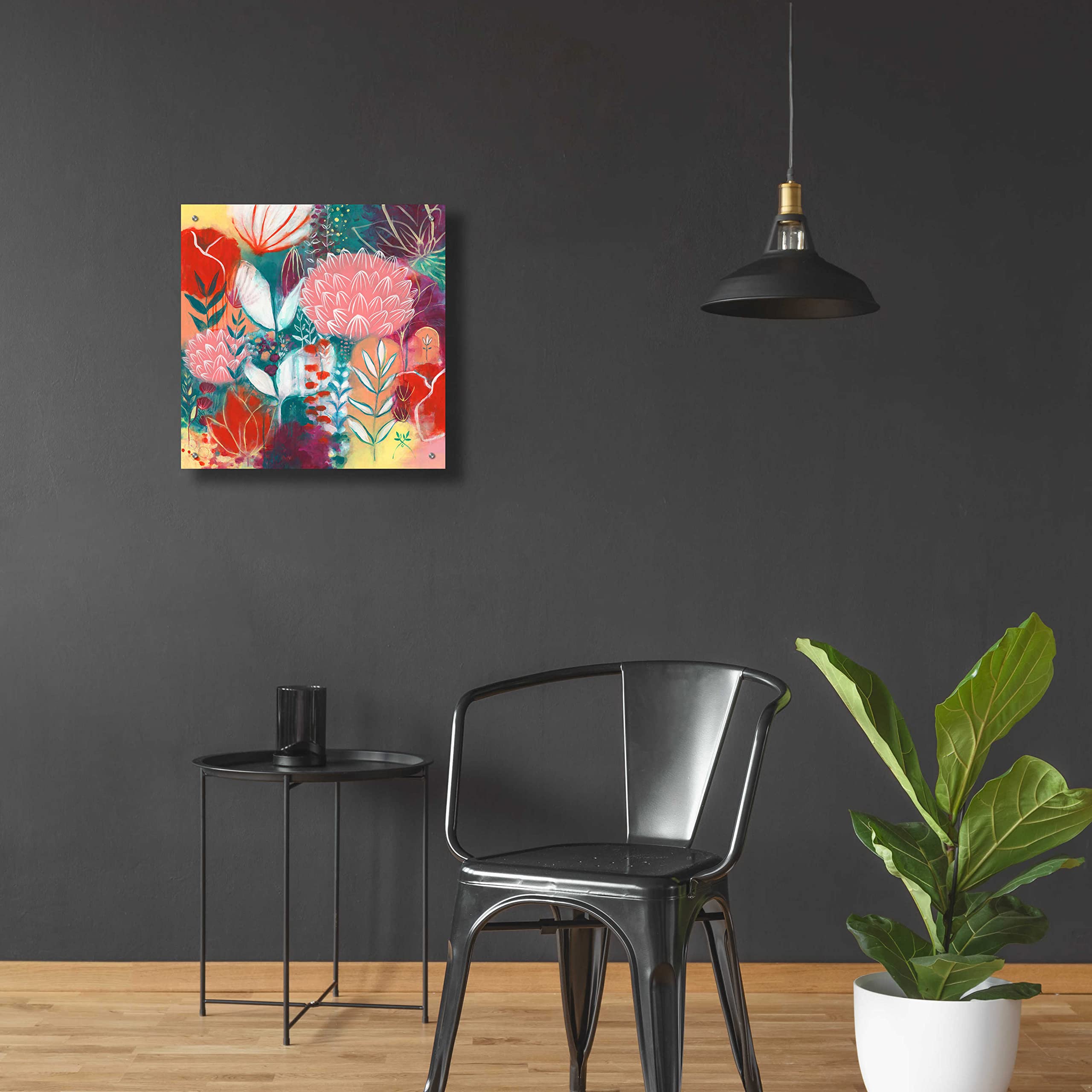 Sensuality by Corina Capri - 24x24 Inch Modern Acrylic Glass Wall Art - Vibrant Abstract Painting for Living Room, Bedroom & Office Decor