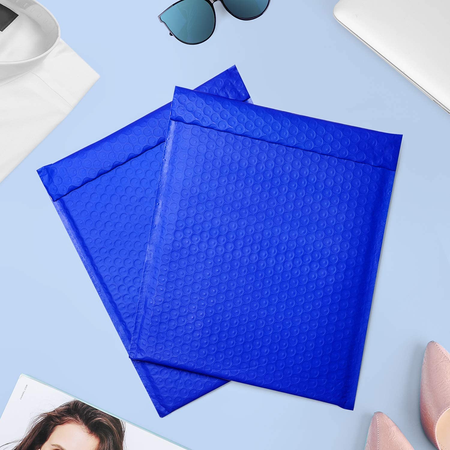 10.5x16 Inch Bubble Mailer Padded Envelope - Royal Blue | Waterproof Shipping Envelopes for Ecommerce, Small Business & Online Sellers | Perfect for Shipping Jewelry, Books, Documents & Small Items