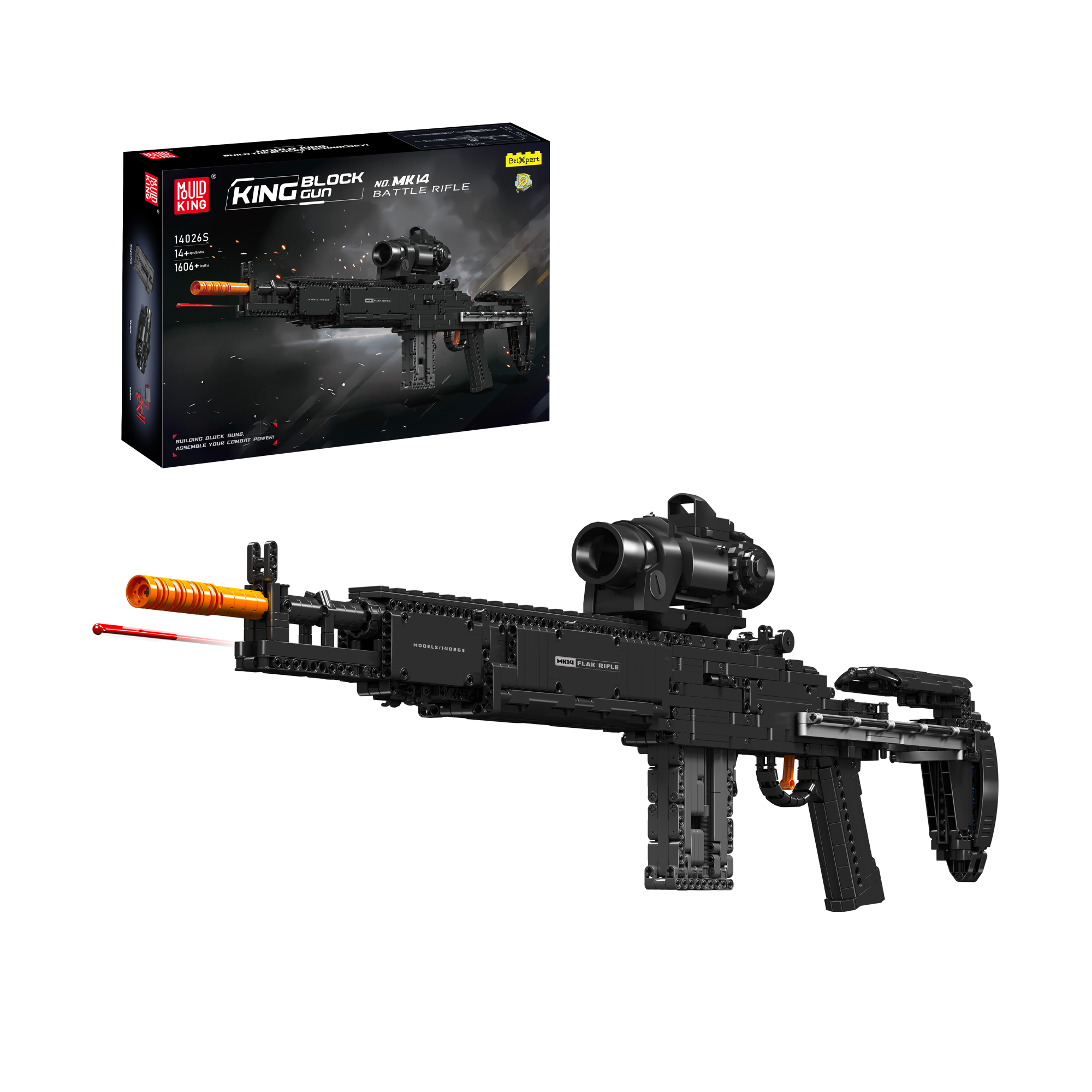 Mould King 14026S MK14 EBR Building Blocks Set - 1,656 Pieces Military Toy for Adults & Kids | Creative DIY Construction Model Kit for Collectors, Gift, Home Decoration & STEM Learning