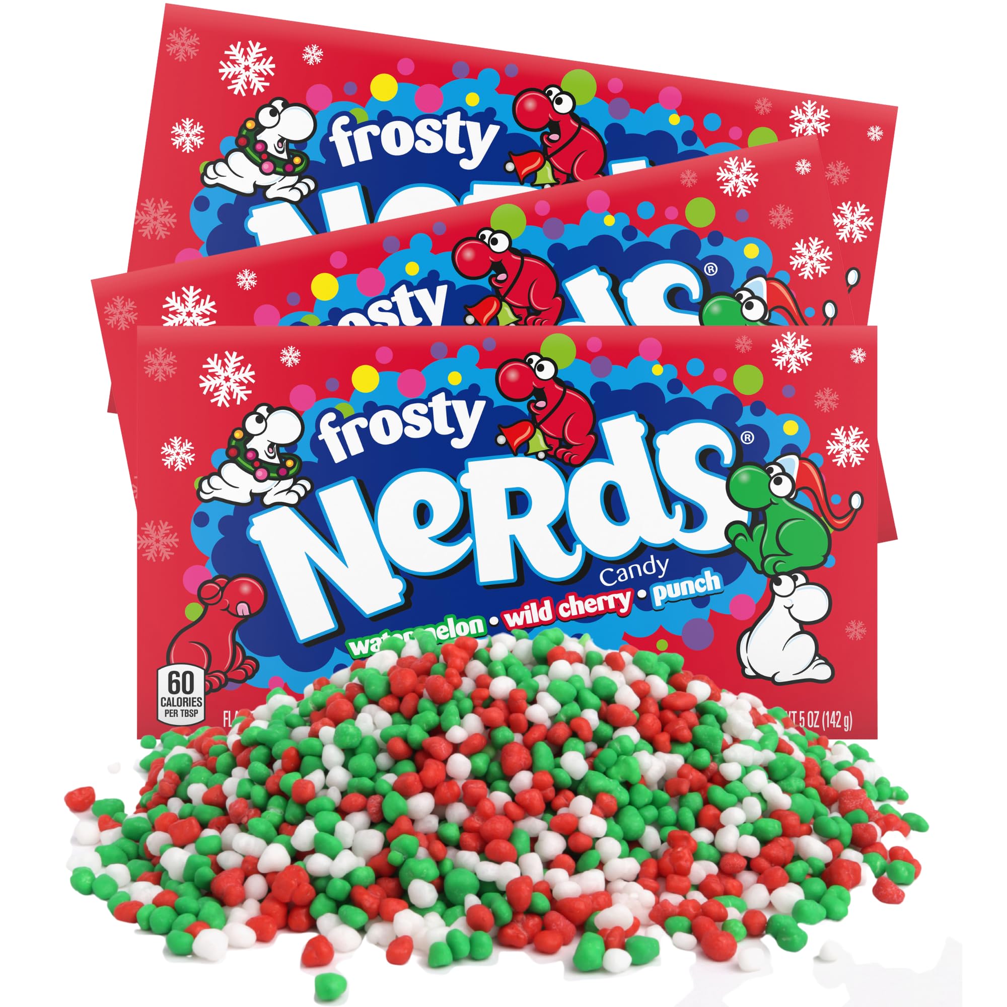 Sweetzo Christmas Frosty Inspired Candy Theater Box - 5oz (Pack of 3) | Holiday Stocking Stuffer, Movie Night Treats, Gift Filler | Perfect for Christmas Parties, Family Gatherings & Cozy Winter Nights