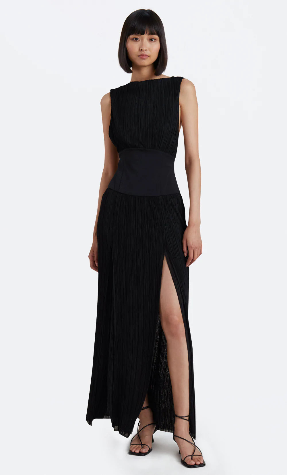 Carmen Boat Neck Maxi Dress - Elegant Long Sleeve Flowy Women's Summer Dress for Beach, Wedding & Party Occasions
