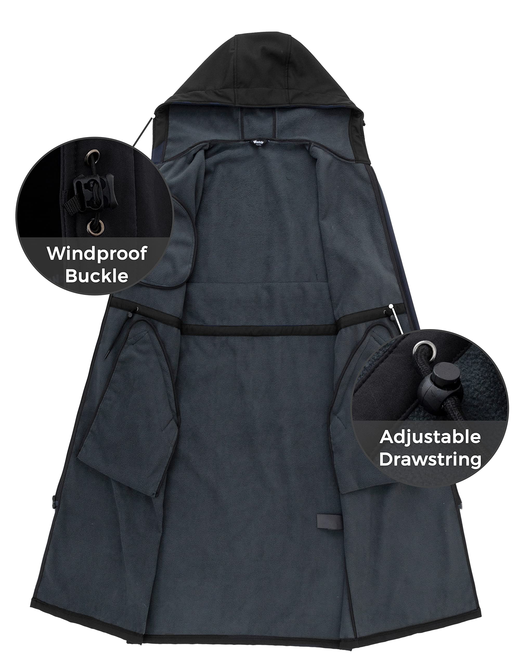 Wantdo Unisex Waterproof Swim Parka - Long Sleeve Swim Cover Up Coat for Adults & Youth - Perfect for Beach, Pool & Water Sports Activities