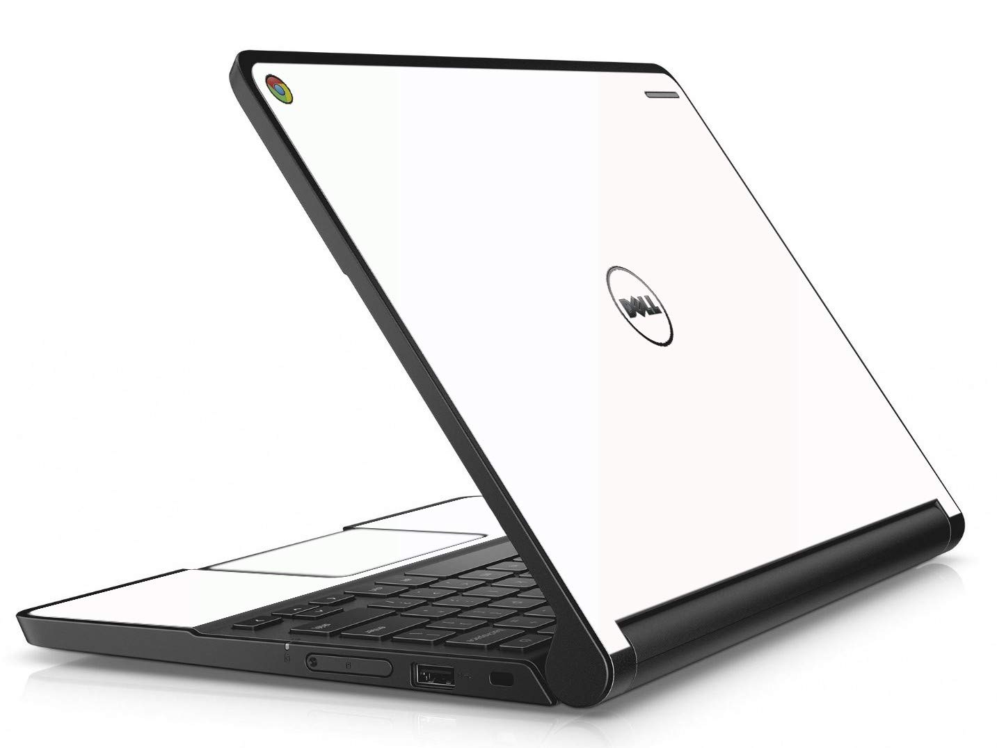 LidStyles Vinyl Protection Skin Kit Decal Sticker for Dell Chromebook 3120 Laptop - Durable White Cover for School, Office & Travel