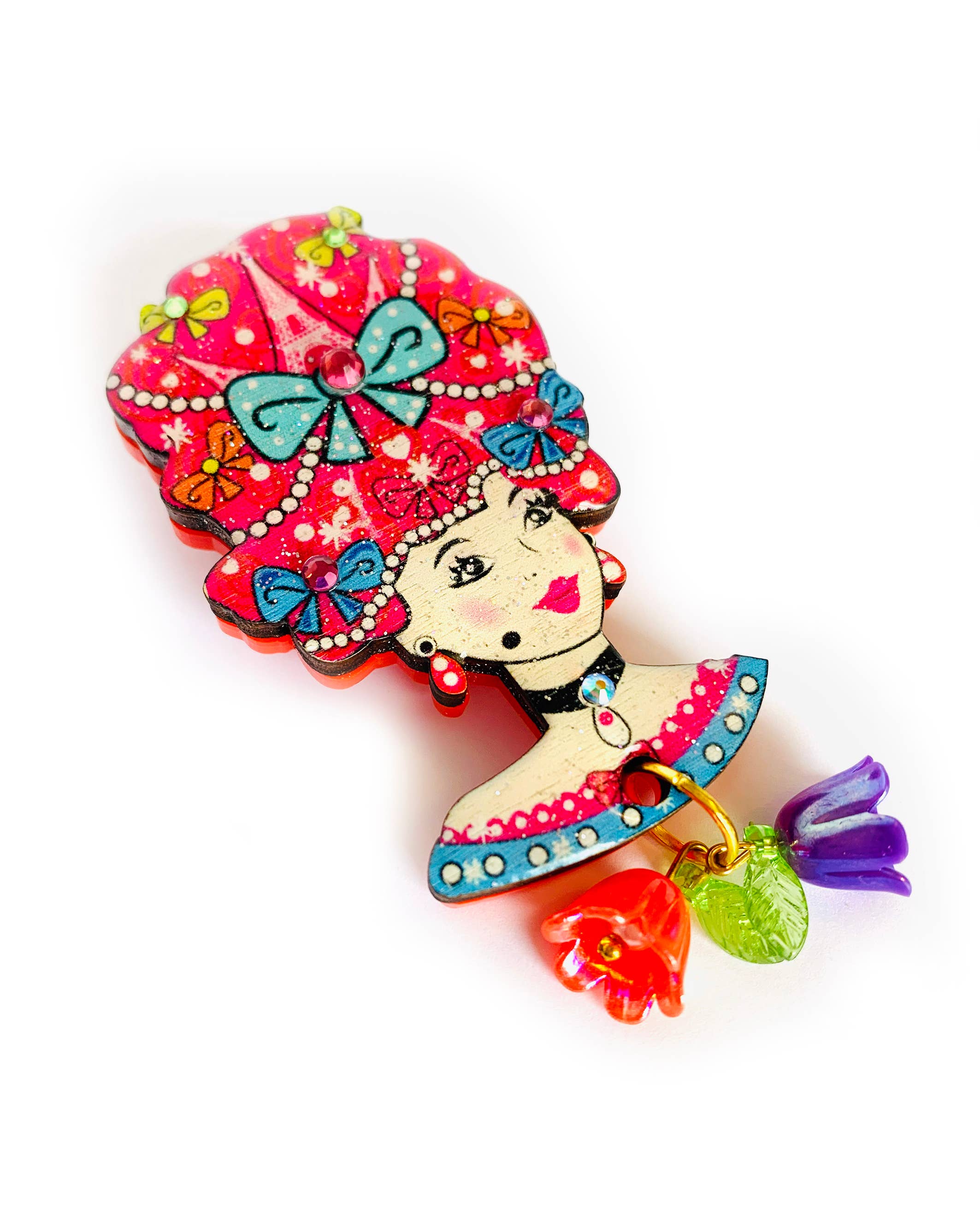Antoinette Queen of Paris Brooch by Rosie Rose Parker - Vintage French Inspired Jewelry for Women - Perfect for Weddings, Parties & Special Occasions