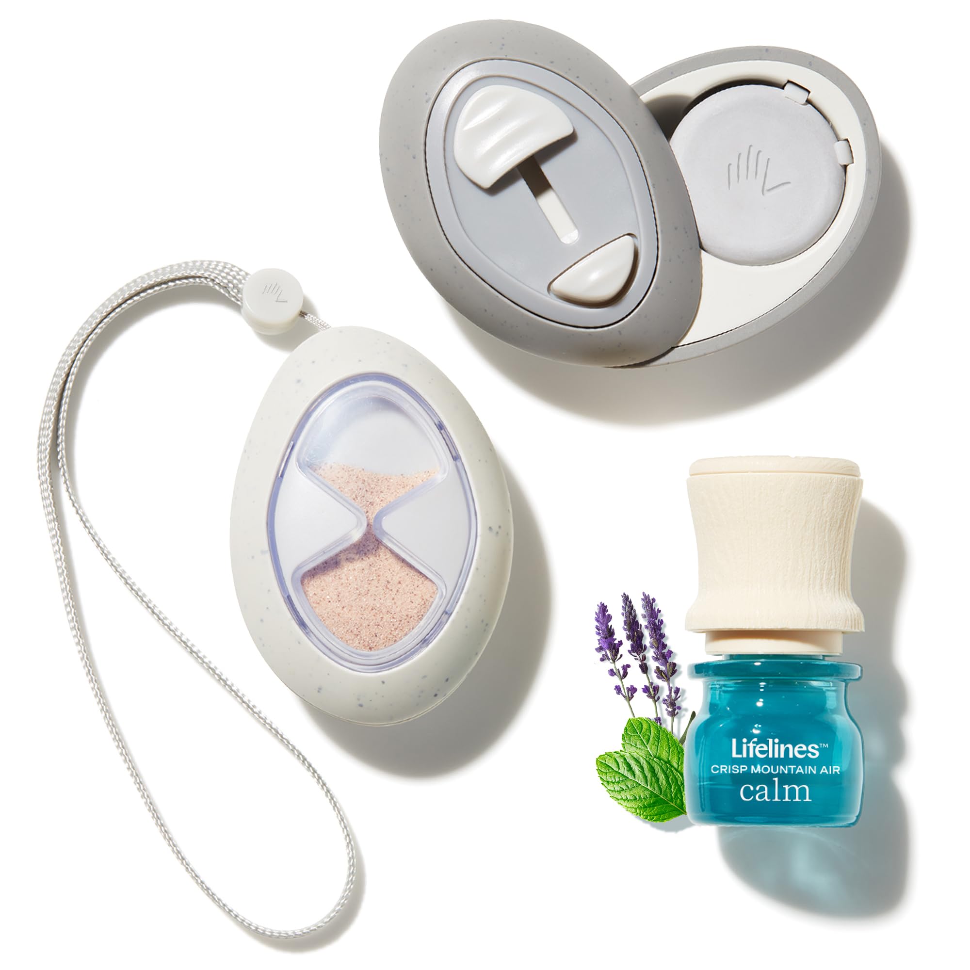 **Aromatherapy Grounding Stones Set of 2 - Essential Oil Diffuser & Sensory Fidget Stones for Adults - Stress Relief, Anxiety & Focus - Perfect for Meditation, Yoga, Office & Travel**