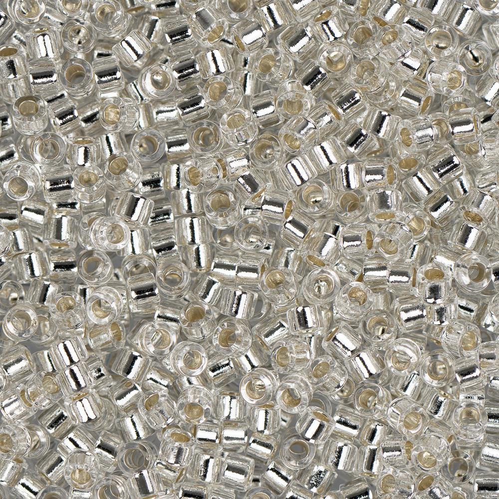 11/0 Delica Bead #0041 Silver Lined Crystal 50g Bag - Perfect for Jewelry Making, Beading, and DIY Craft Projects