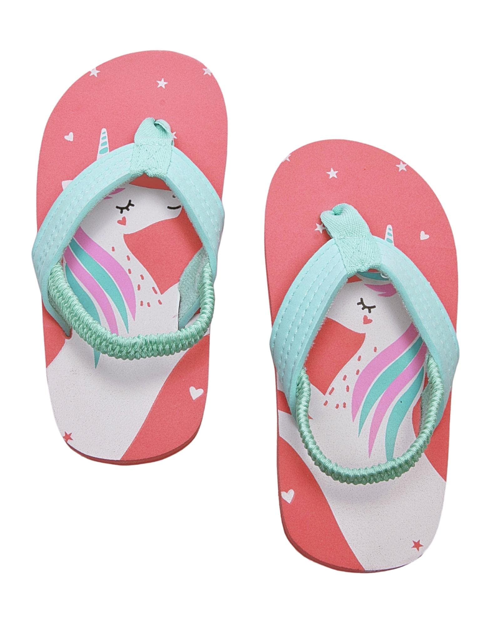 **Ceruwum Toddler Girls Beach Sandals - Non-Slip Water Shoes for Pool, Play & Summer Outings - Lightweight & Comfortable Flip Flops for Toddlers**