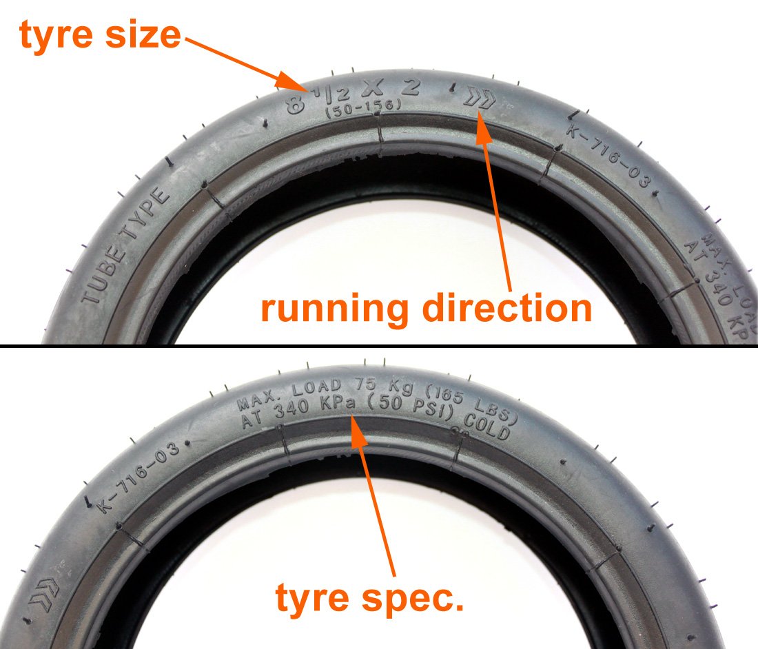 8.5x2 Air Tire & Tube Replacement for Xiaomi M365/Mijia Electric Scooter - Inflatable Spare Tire for Commuting, Campus Travel & Urban Mobility