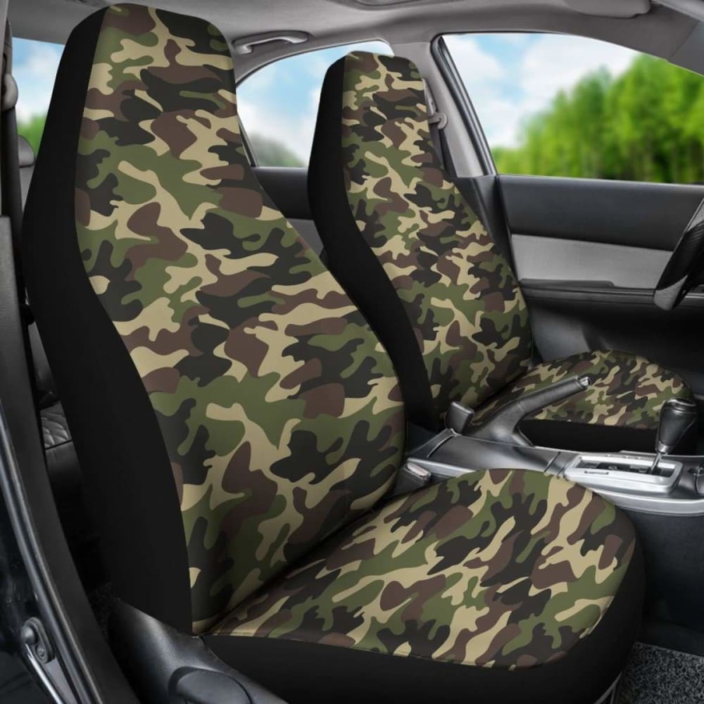 Military Camouflage Car Seat Cover - Durable & Universal Fit for Trucks, SUVs, Sedans - Perfect for Outdoor Adventures & Hunting Trips