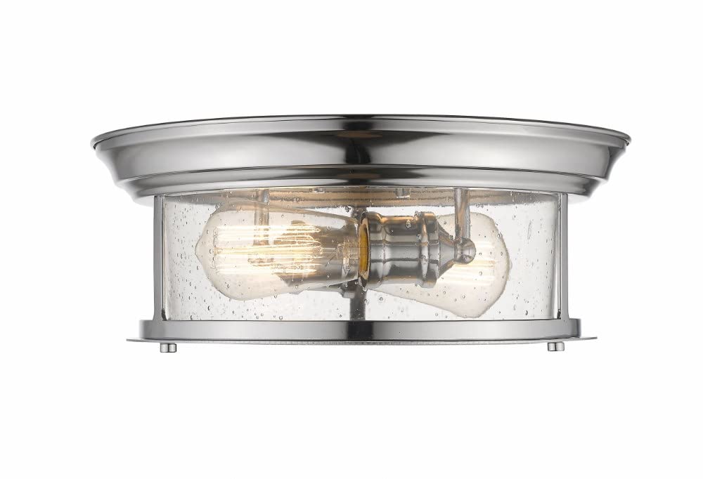 Z-Lite 727F13-HBR 2-Light Flush Mount Ceiling Fixture - 14