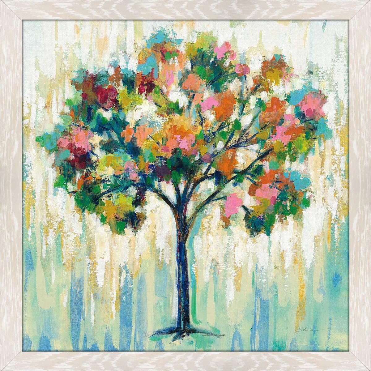 Blooming Tree by Silvia Vassileva - Vibrant Acrylic Wall Art Print - Perfect for Living Room, Bedroom & Office Decor