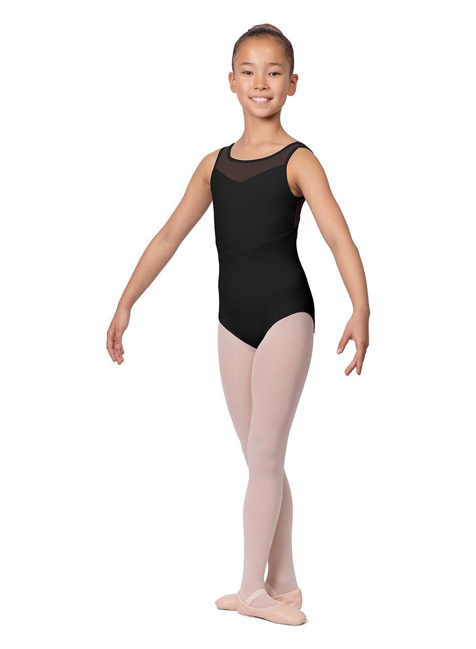 Bloch Girls Garcia Mesh Bodice Leotard - Ballet Dance Leotard for Kids & Teens - Perfect for Ballet Class, Recitals & Dance Performances