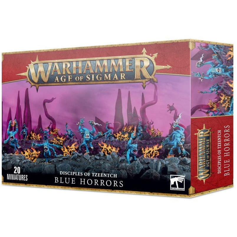 Disciples of Tzeentch Blue Horrors & Brimstone Horrors Miniatures - Warhammer 40K Chaos Daemons Painting Set for Tabletop Wargaming & Collectors