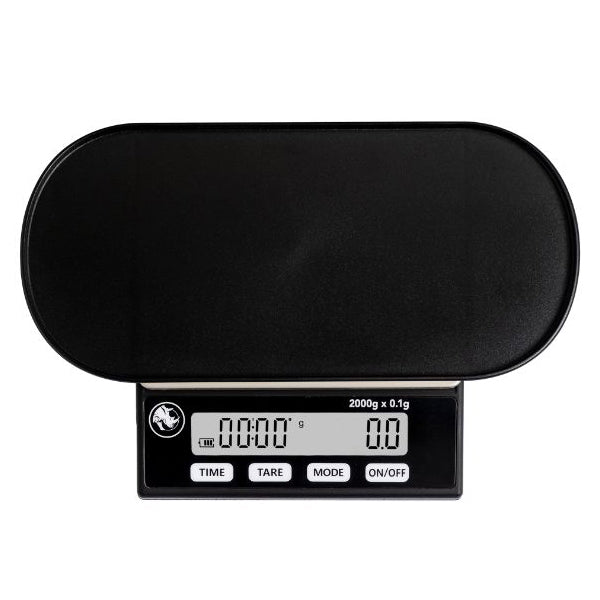 Rhino Coffee Gear Stealth Espresso Scale - High Precision Digital Coffee Scale for Espresso Brewing, Pour Over & Drip Coffee | Perfect for Home Baristas & Coffee Shops | Compact & Portable Design for Travel & Camping