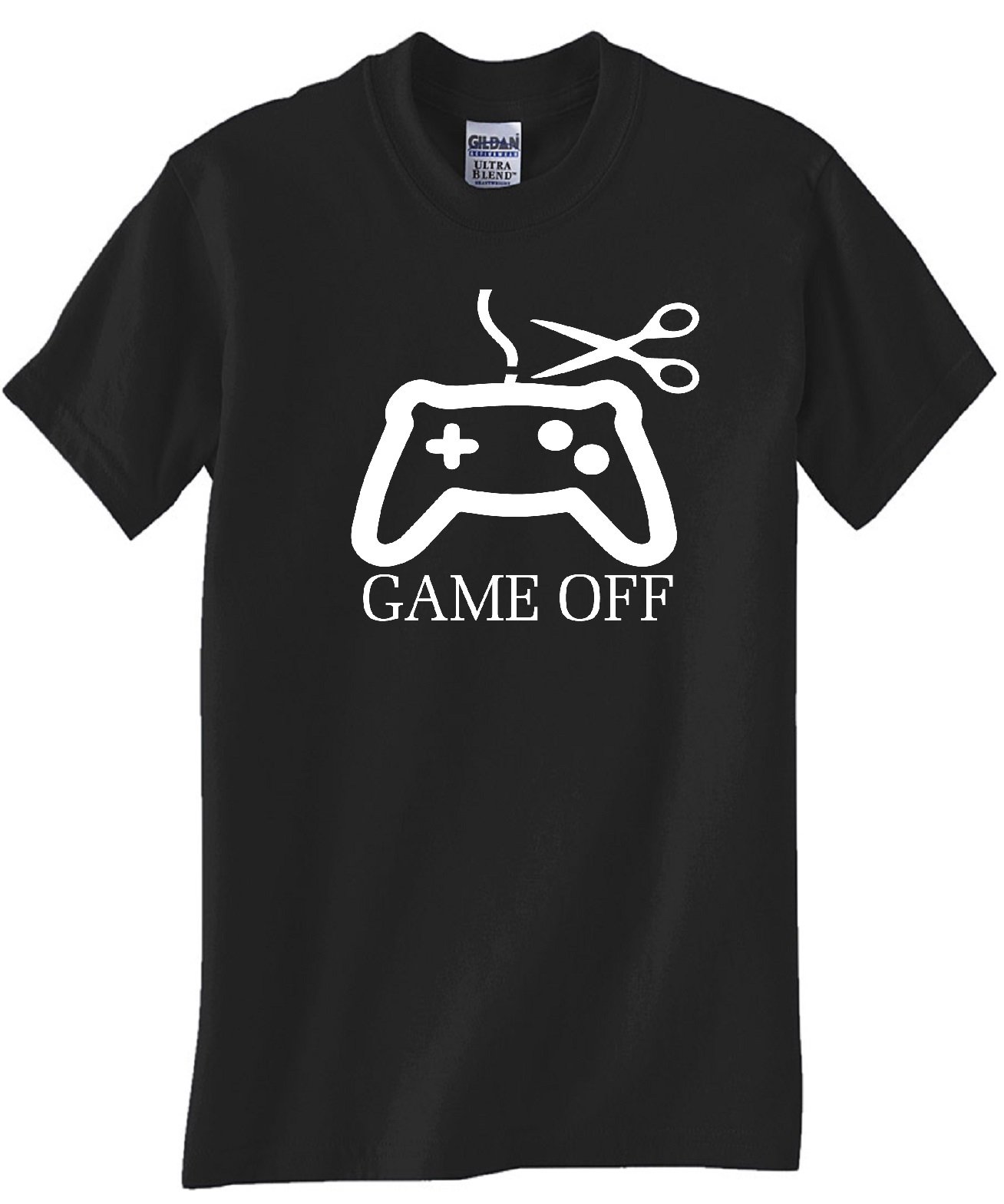Game Off 黑色T恤 - 男士休闲简约设计，适合日常穿搭、运动健身及户外活动