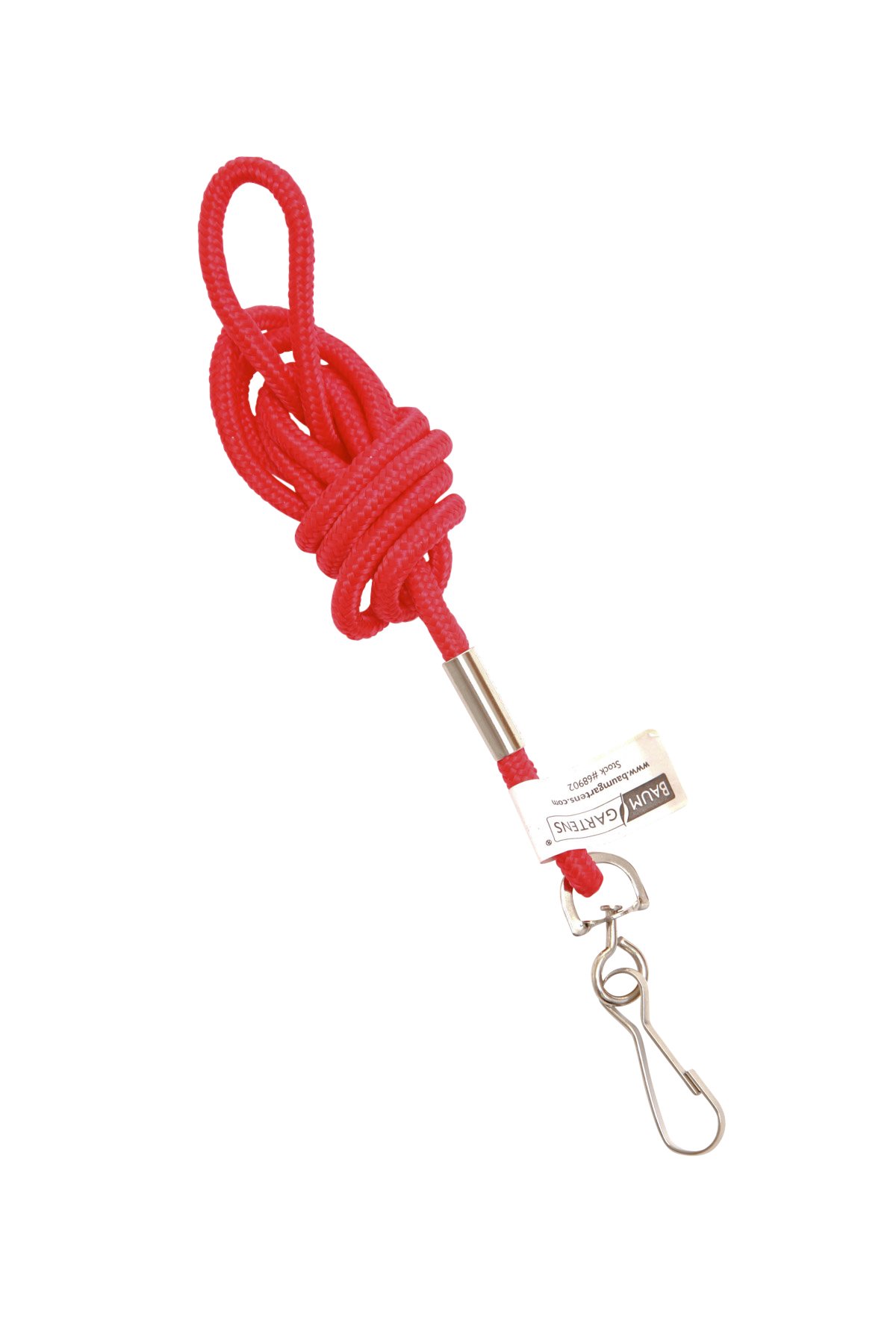 BAUM68902 Standard Lanyard - Red Color Safety ID Badge Holder with Breakaway Buckle for Work, School, and Events