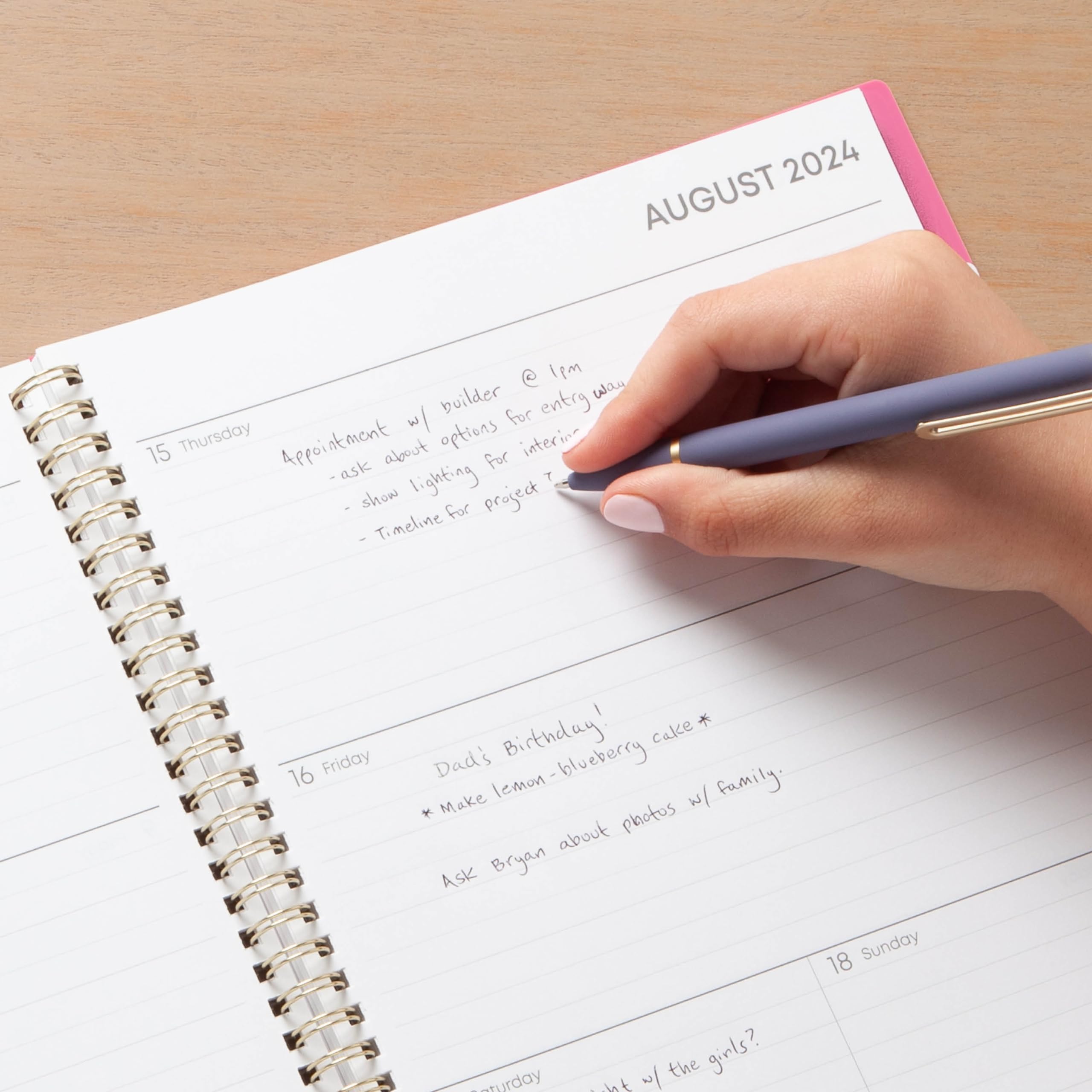 Blue Sky 2024-2025 Academic Planner - Weekly & Monthly Calendar from July 2024 to June 2025, 8.5