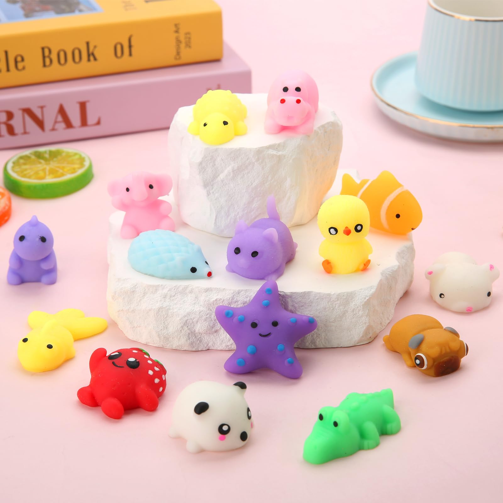 30 Pack Kawaii Squishy Toys for Kids Ages 4-12 - Cute Animal Mochi Stress Relief Sensory Toys for Classroom, Birthday Party Favors & Christmas Gifts - Perfect for Goodie Bags, Treasure Box Prizes and Anxiety Relief