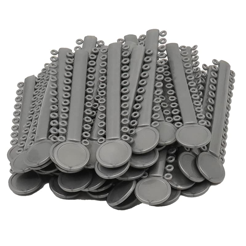 80pcs Grey Dental Orthodontic Ligature Ties Bands - Elastic O-Rings for Braces Brackets, Teeth Whitening & Dental Lab Use - Perfect for Orthodontists & DIY Teeth Alignment at Home