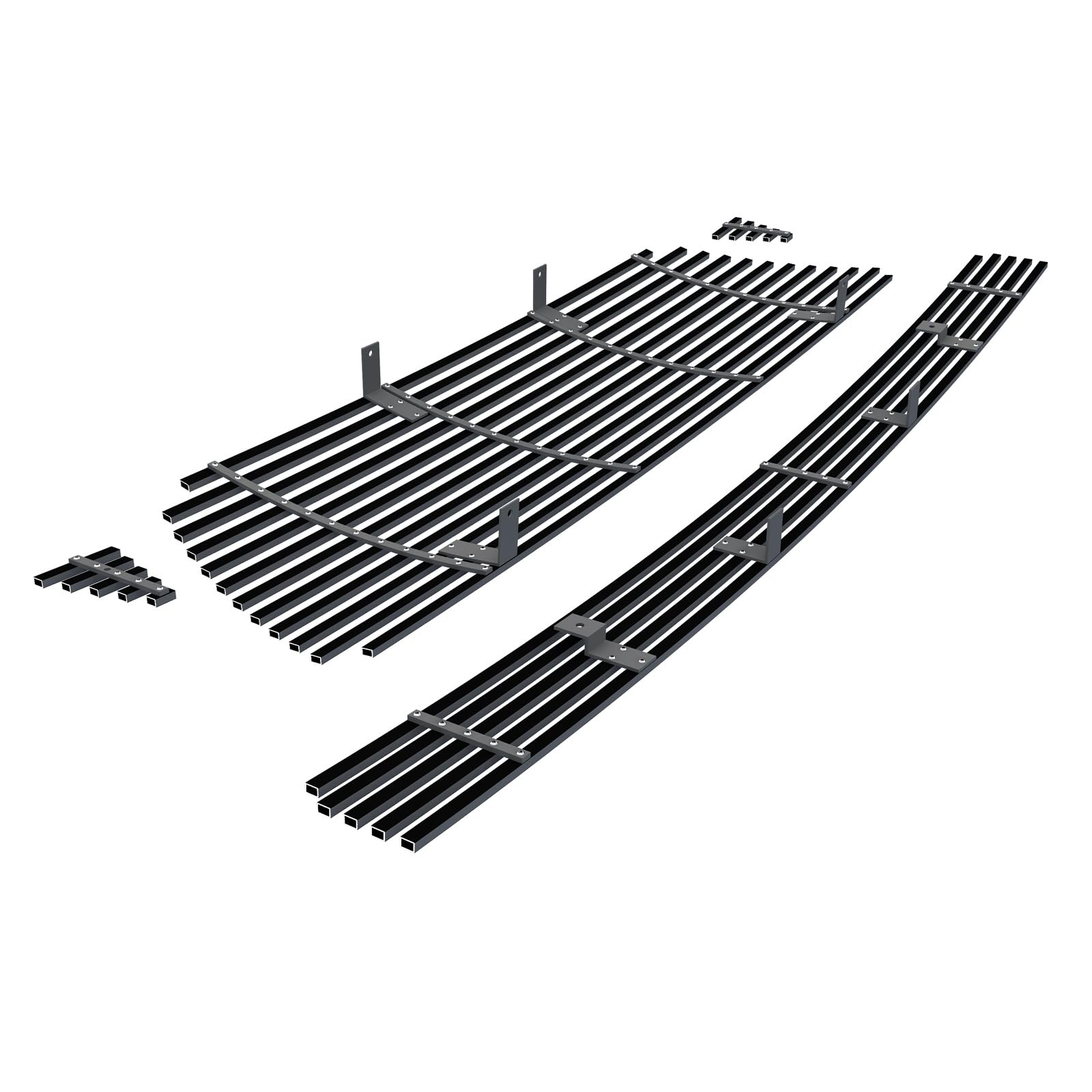 APS Compatible Black Billet Front Grill Grille Insert Combo T87979H for Toyota Tacoma 2005-2011 - Upper & Lower Bumper Replacement - Off-Road & Street Style Upgrade