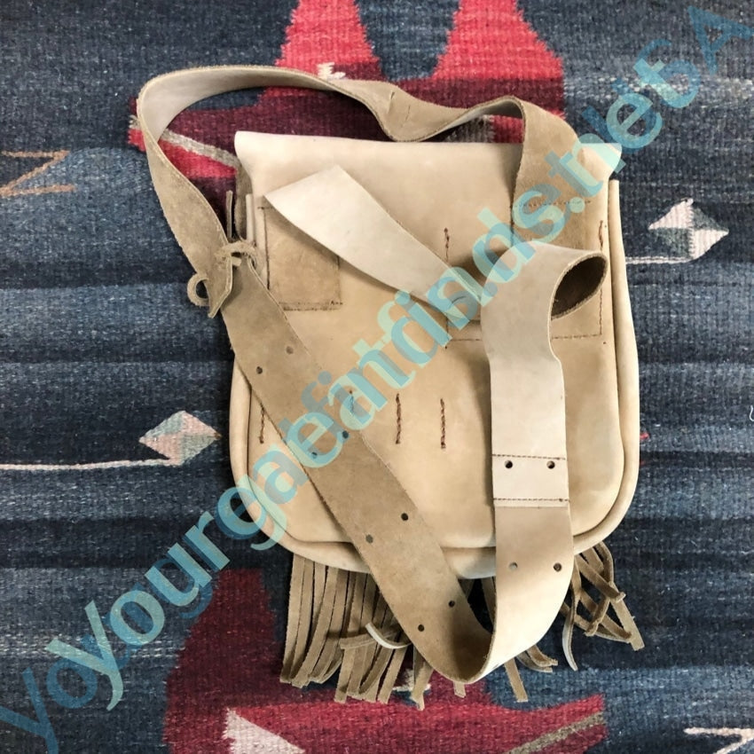 Vintage Handmade Rustic Tan Leather Fringed Crossbody Bag - Boho Chic Purse for Women, Perfect for Music Festivals & Everyday Use