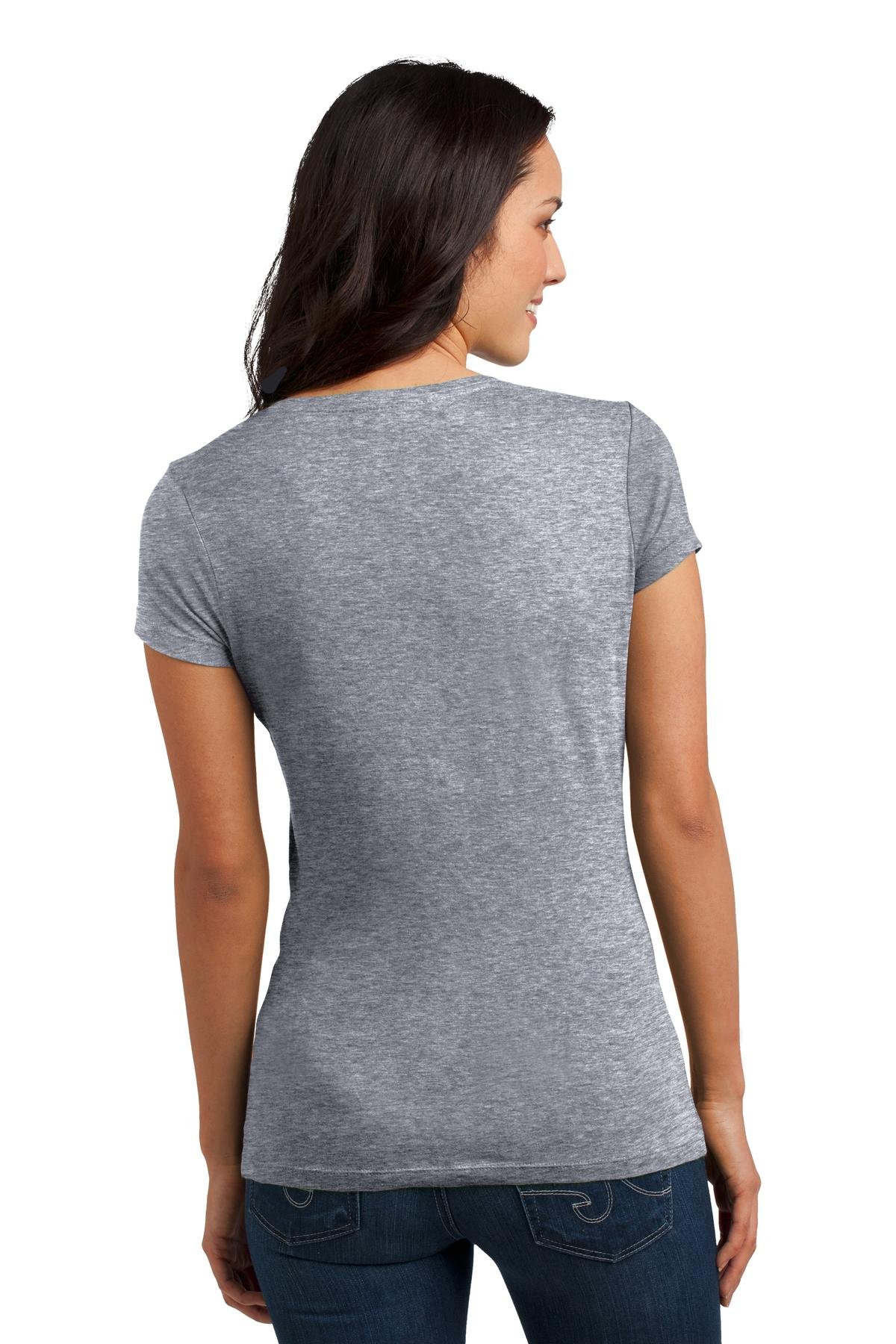 District Juniors Vintage Wash V-Neck Tee DT4501 - Soft Cotton Distressed T-Shirt for Women | Casual Wear, Layering & Everyday Outfits