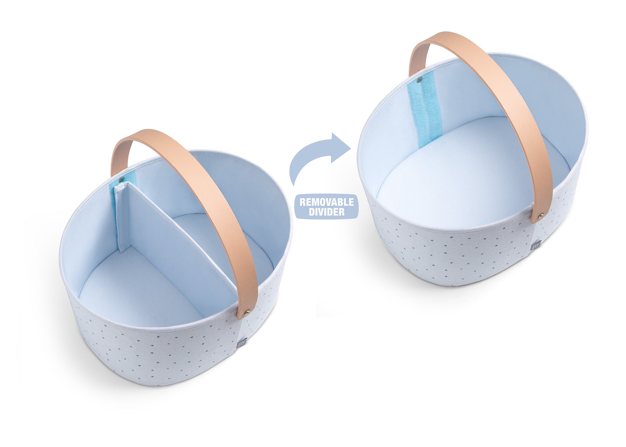 BabyGap 3-Pack Fabric Storage Bins with Handles - Foldable Organizer for Nursery, Kids Room & Closet Storage - Perfect for Toys, Books & Baby Essentials