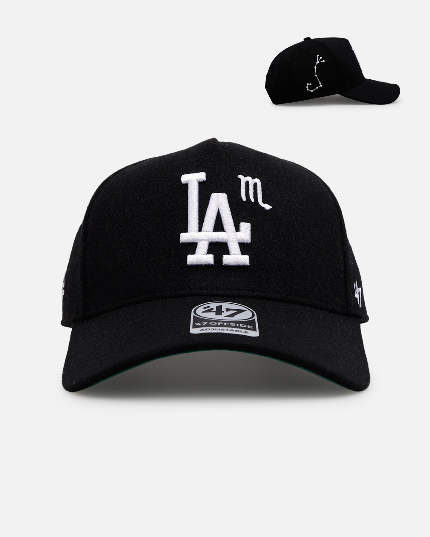 47 Brand Los Angeles Dodgers 'Zodiac' Scorpio Snapback Hat - Black Adjustable Baseball Cap for Men & Women | Perfect for Baseball Games, Streetwear Fashion & Gift Giving