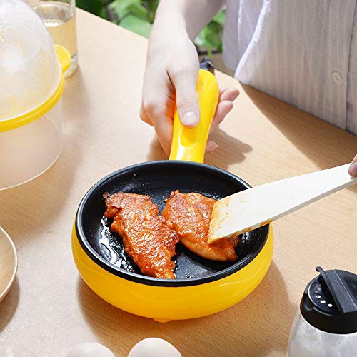 6-Inch Non-Stick Electric Skillet - Mini Frying Pan for Cooking Eggs, Pancakes & Grilled Cheese - Perfect for Dorms, Small Kitchens & Camping - Yellow