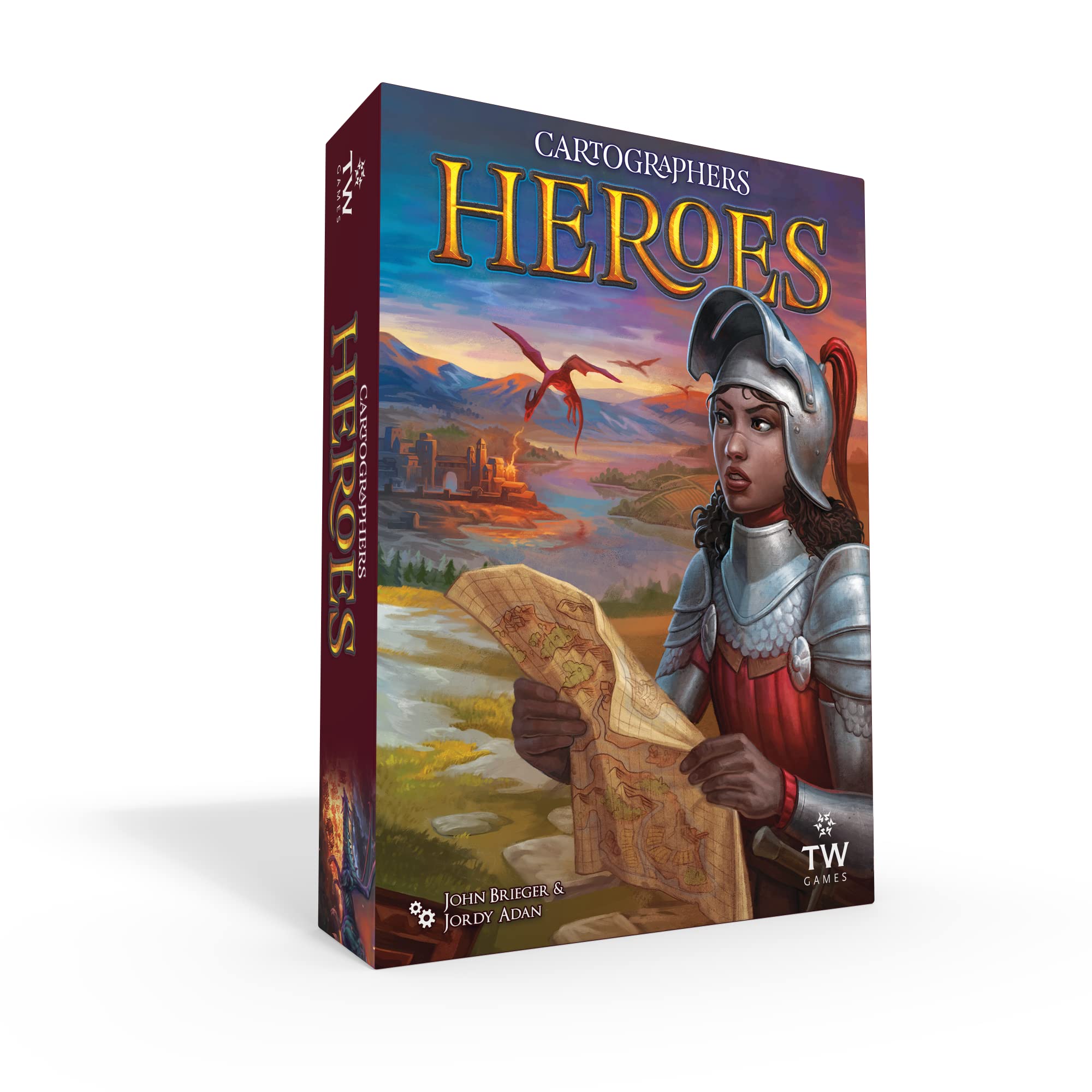 Cartographers Heroes Board Game - Standalone Expansion & Core Game | Award-Winning Fantasy Map Drawing Strategy Game | Roll Player Tale Series | Flip & Write Game for Adults & Teens Ages 10+ | Perfect for Family Game Nights & Strategy Game Enthusiasts