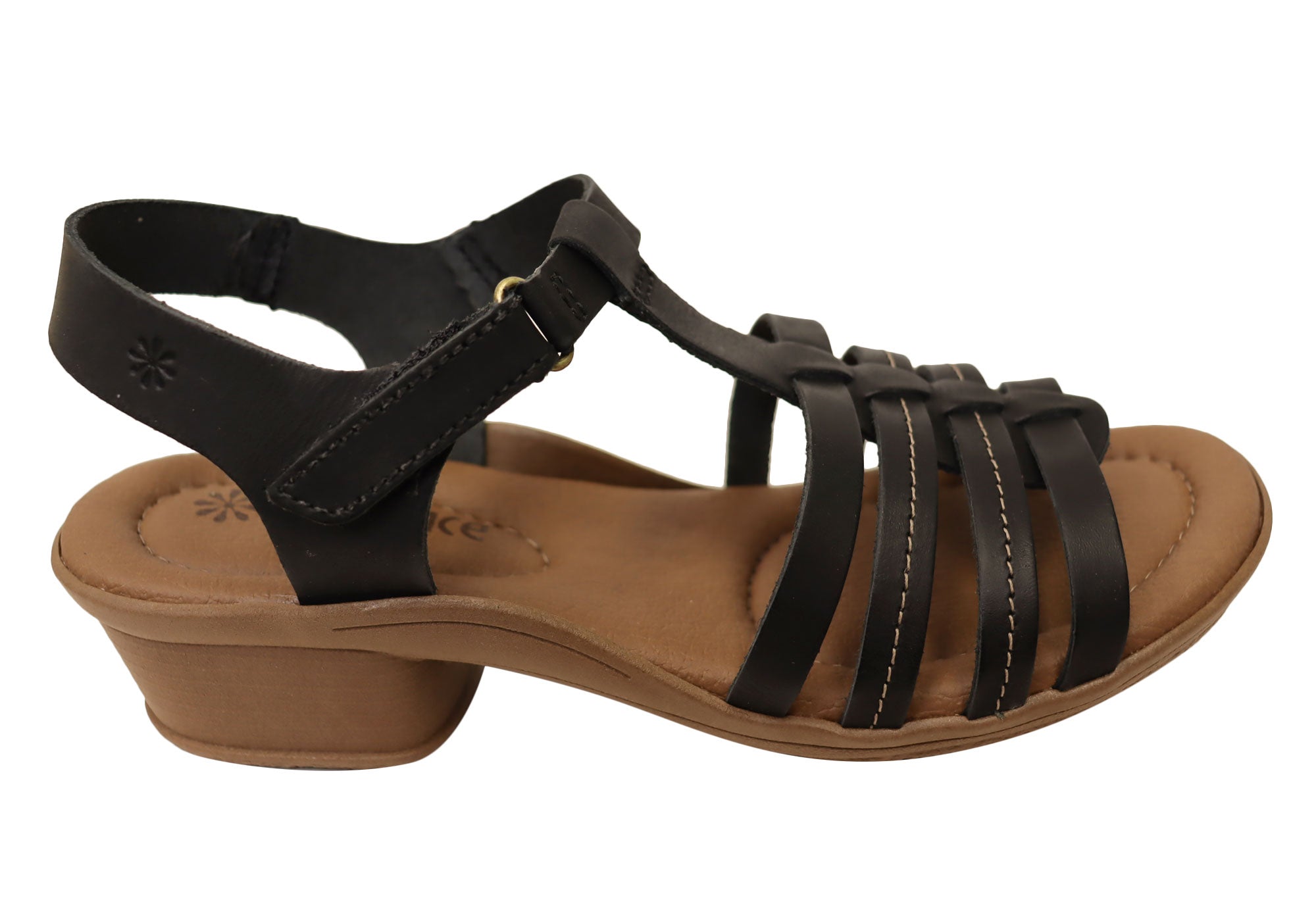 Jaslyn Women's Brazilian Comfortable Leather Low Heel Sandals - New Stylish Casual Summer Shoes for Beach, Vacation & Everyday Wear